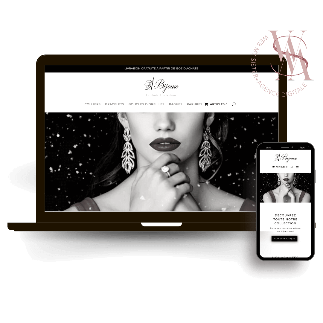 boutique bijoux création site internet paris
