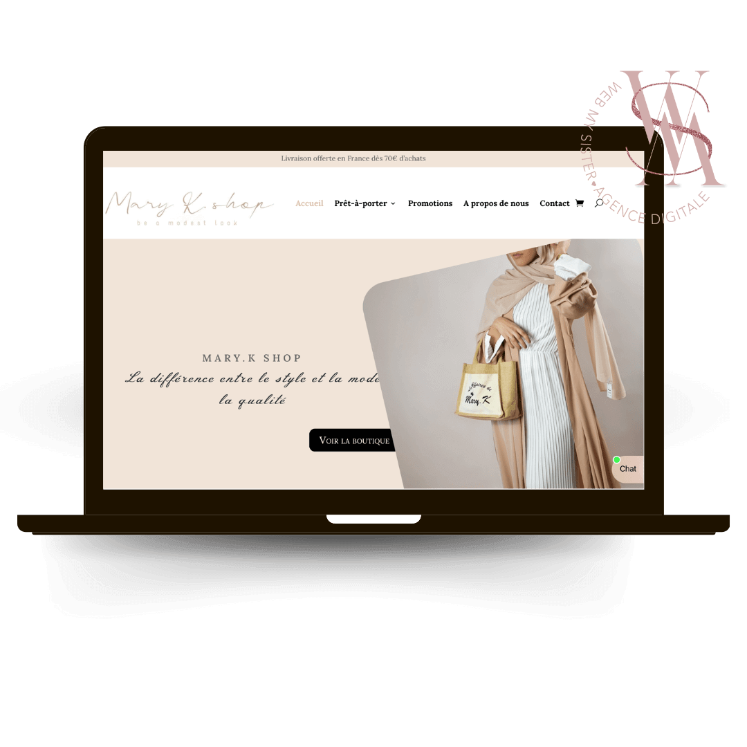 boutique femme musulmane création site internet paris
