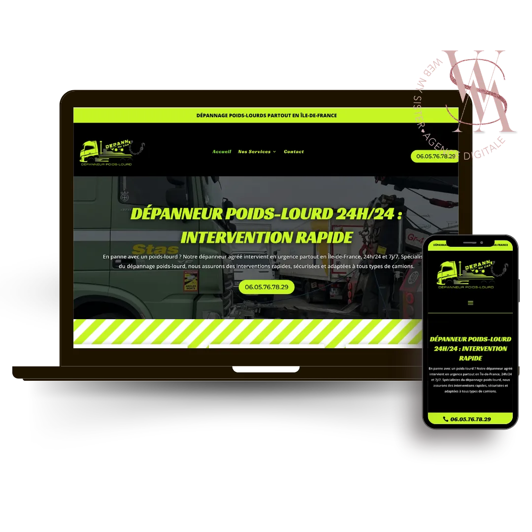 création de site dépanneur